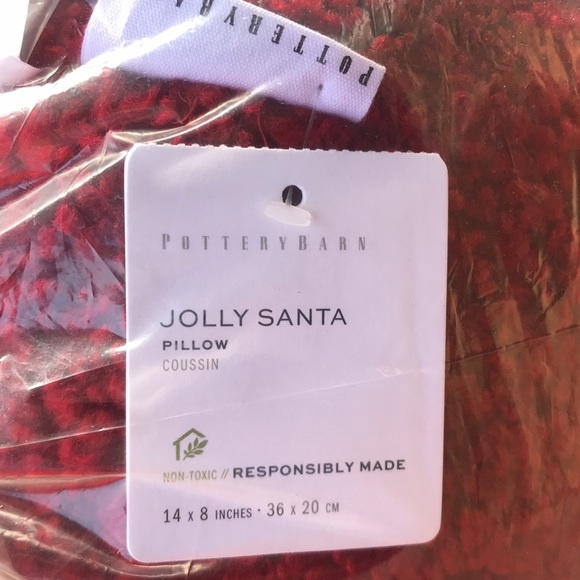 Pottery Barn Cuddly Teddy Bear Fur Bearded Jolly Santa Christmas Pillow 🎅🏻🎄 - Picture 11 of 16